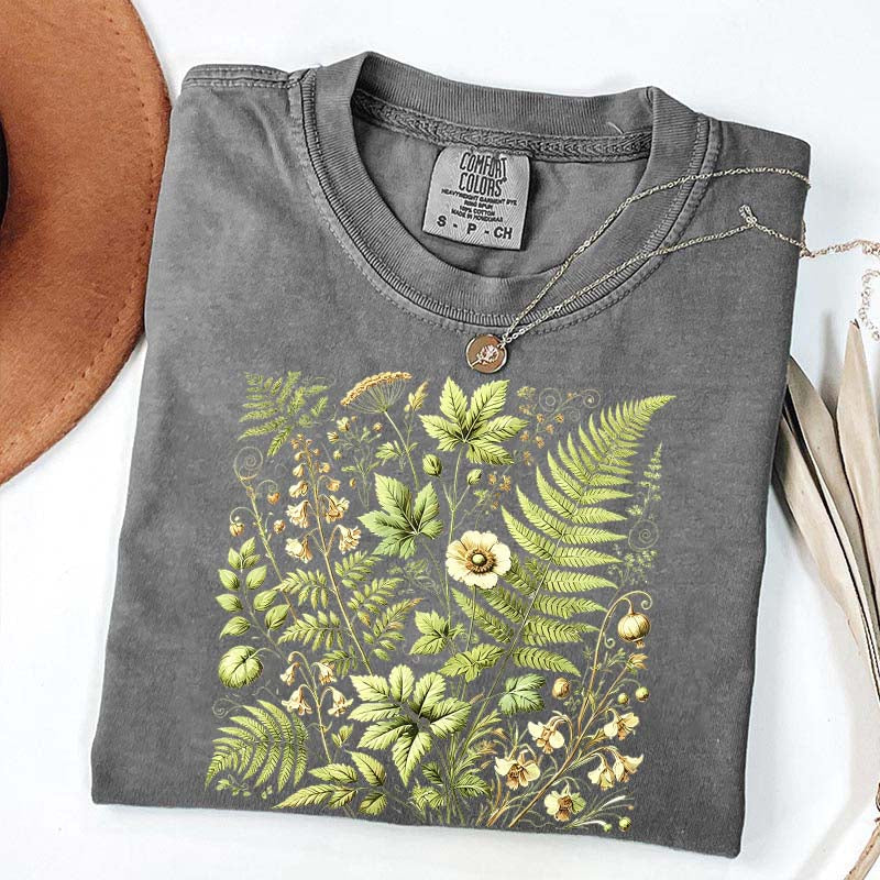 Botanical Fern & Wildflowe T-Shirt