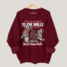 Humorous Holiday Funny Raccoon Christmas Sweatshirt