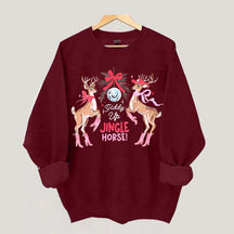 Preppy Cowgirl Christmas Reindeer Sweatshirt