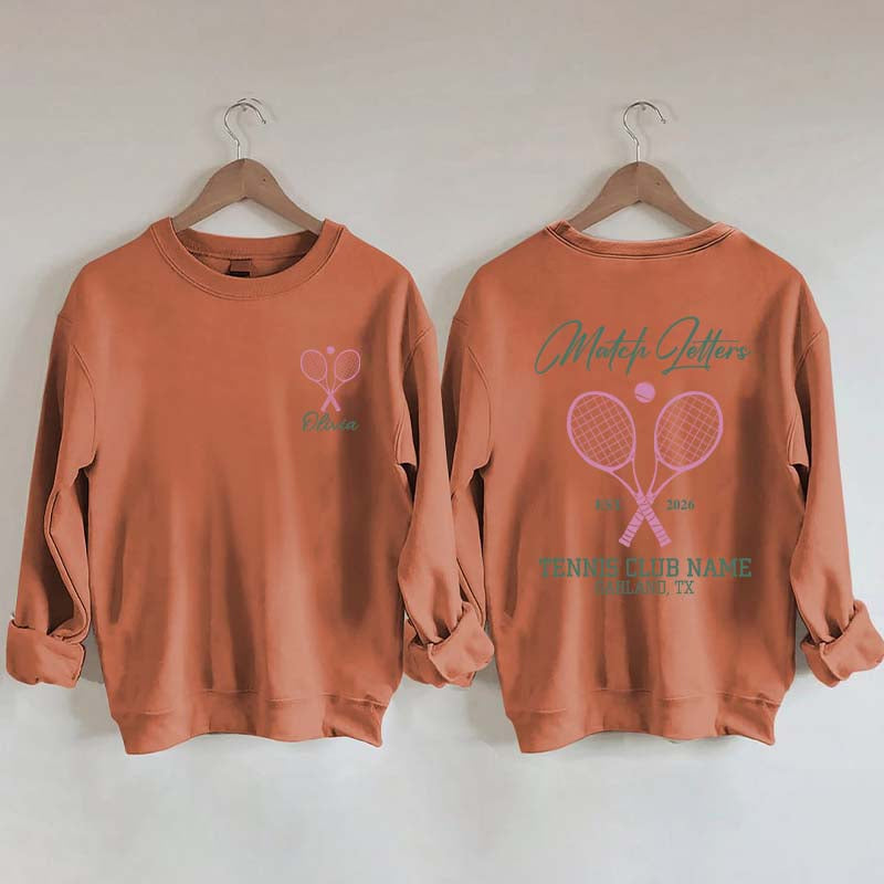 Personalized Tennis Club Coach Sweatshirt