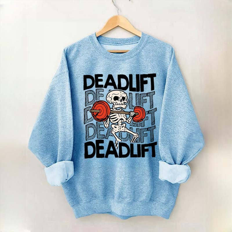 Funny Skeleton Dead Lifting Sweatshirt