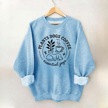 Plants Dogs Coffee Sweatshirt