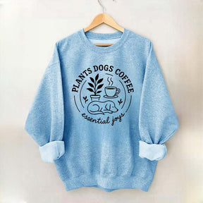 Plants Dogs Coffee Sweatshirt