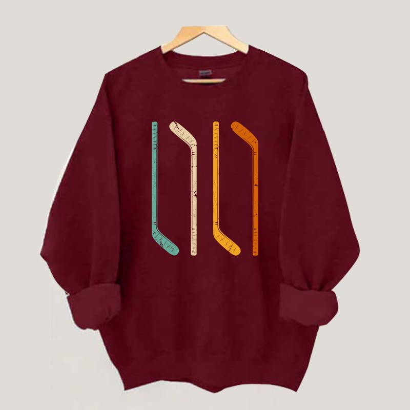 Ice Hockey Stick Vintage Sweatshirt