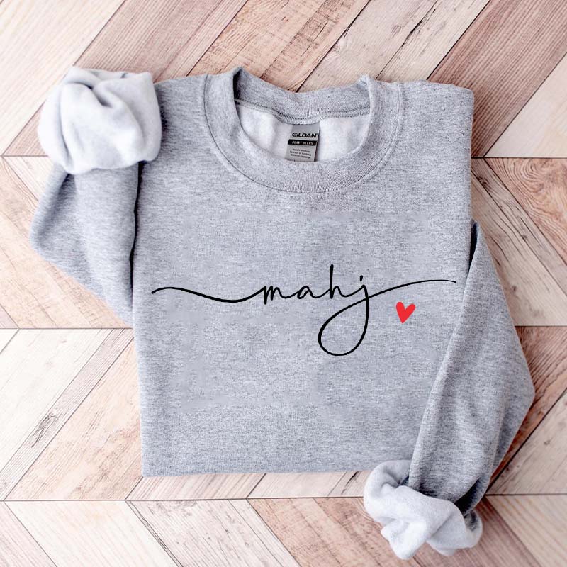 Mahj Heart Cute Sweatshirt