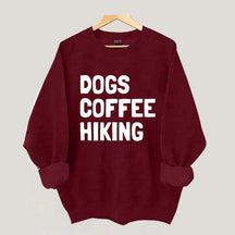 Dogs Coffee Hiking Sweatshirt