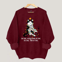 Christmas Cat Lights Sweatshirt