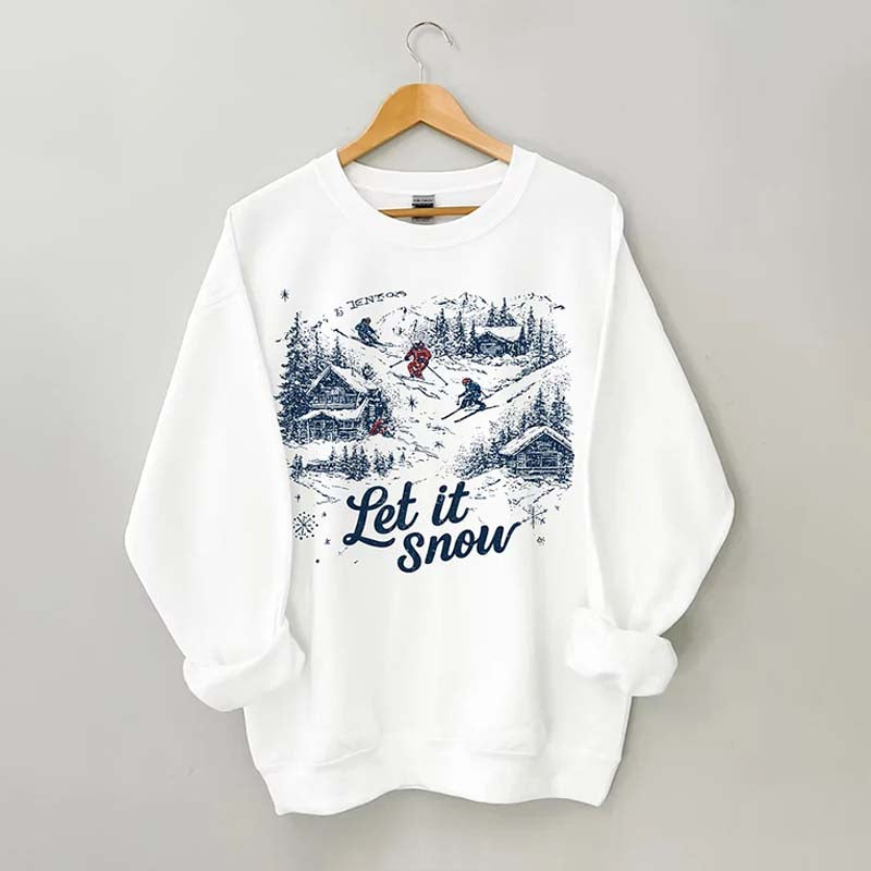 Let It Snow Skiing Sweatshirt