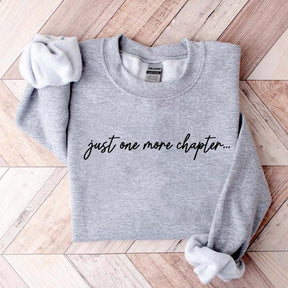 Minimalist Just One More Chapter Bookish Sweatshirt