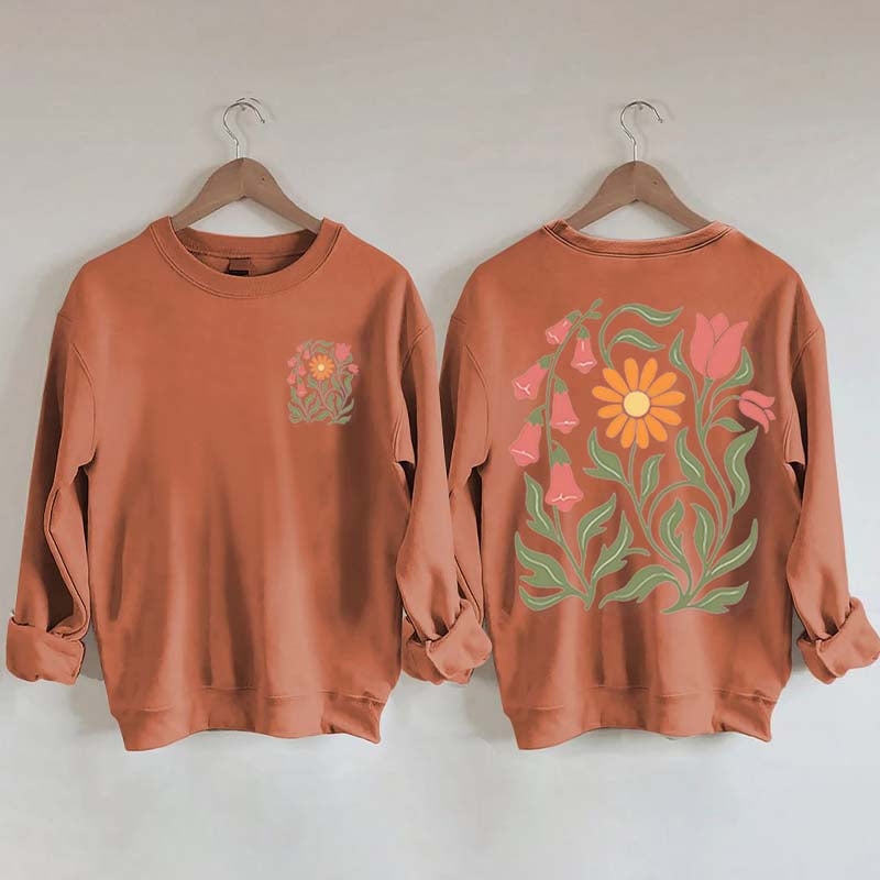 Foxglove Daisy Tulip Sweatshirt