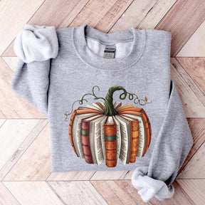 Fall Book Pumpkin Halloween Sweatshirt