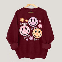 Comfort Colors Happy To See Your Face Sweatshirt