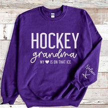 Custom Ice Hockey Grandma Sweatshirt