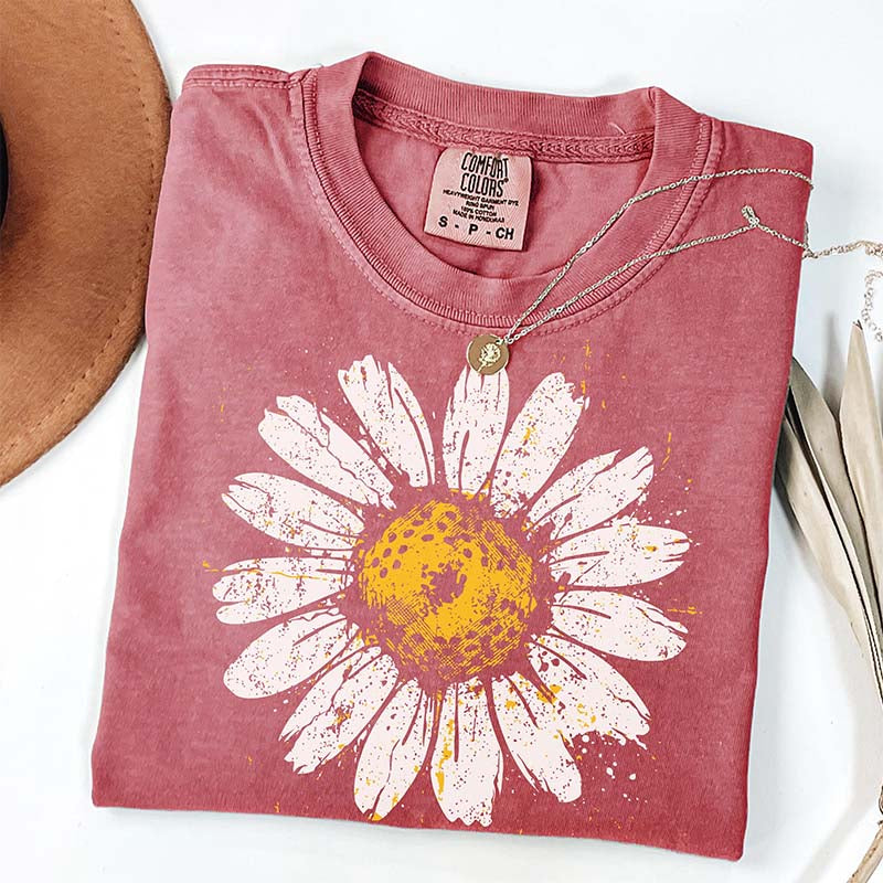 Boho Floral Daisy Graphic T-Shirt