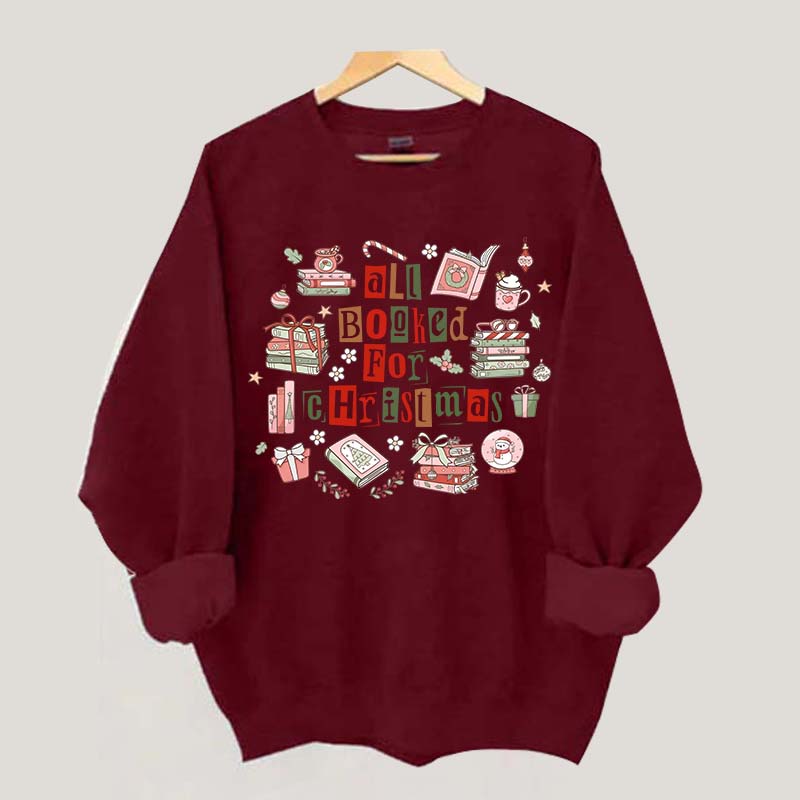 All Booked For Christmas Library Sweatshirt