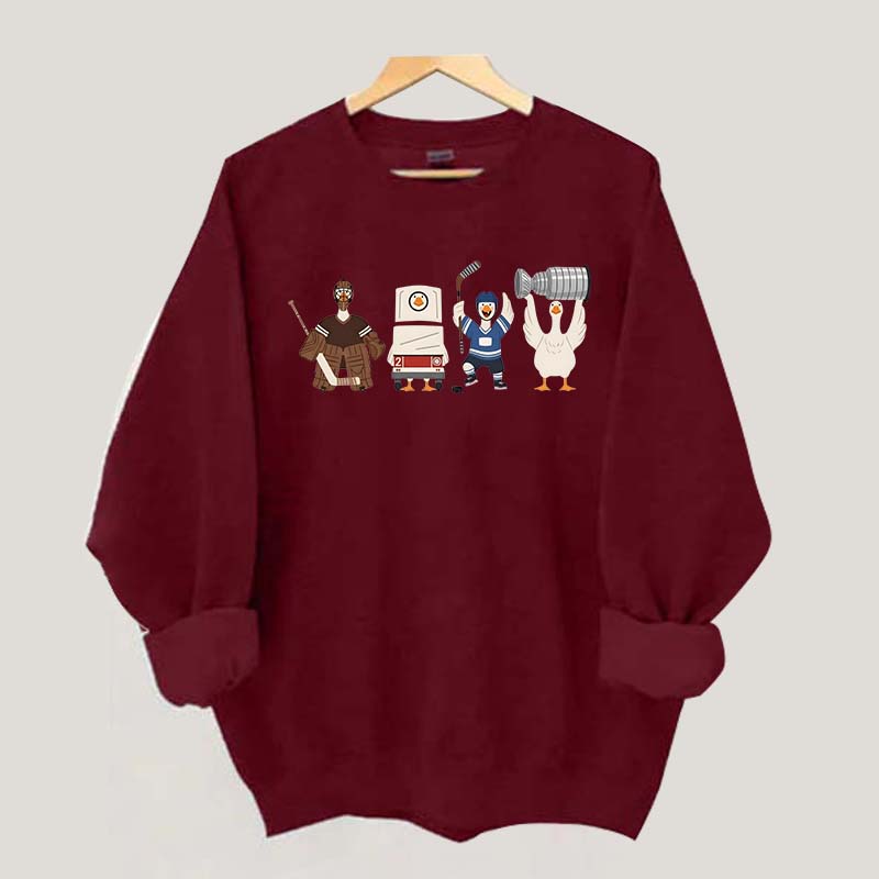 Funny Hockey Goose Sweatshirt