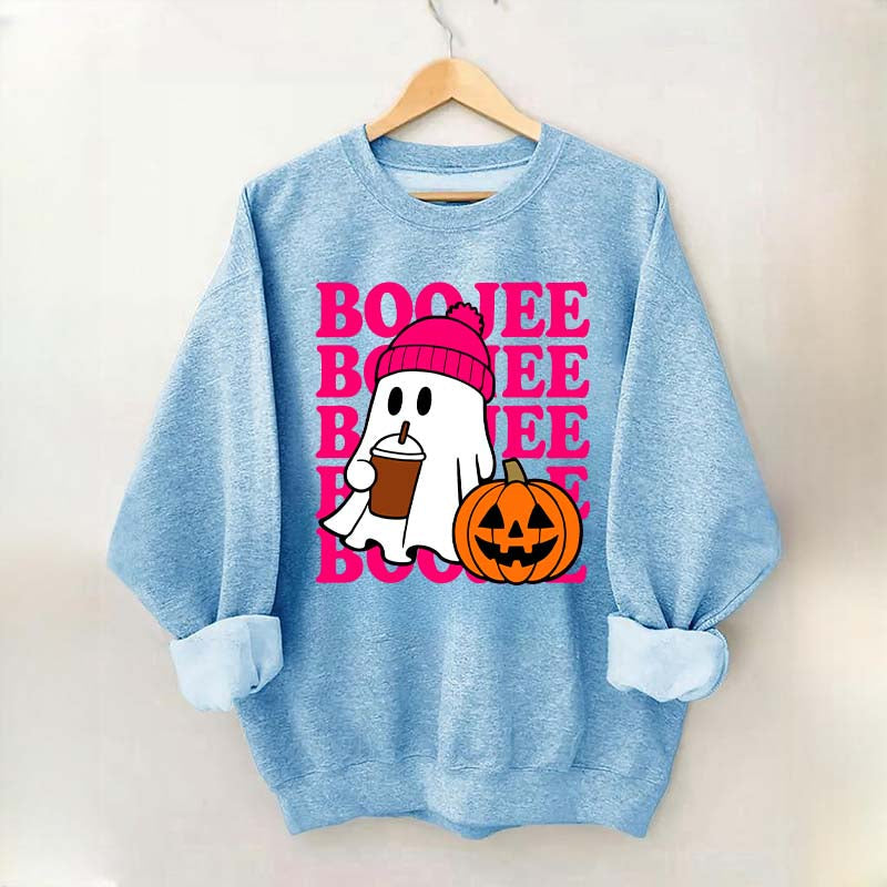 Boojee Ghost Halloween Pumpkin Sweatshirt