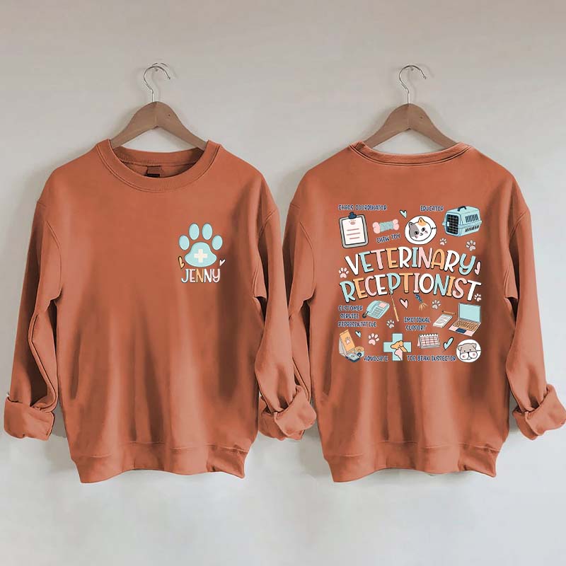 Custom Veterinary Receptionist Sweatshirt