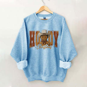 Howdy Christmas Gingerbread Man Sweatshirt