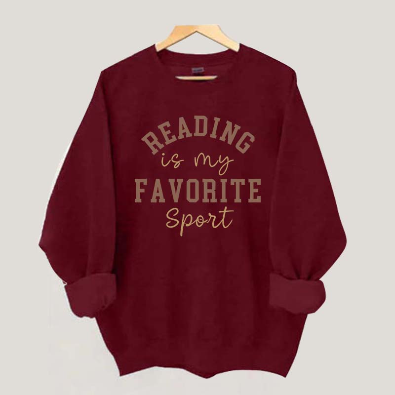 Reading Is my Favorite Sport Funny Sweatshirt