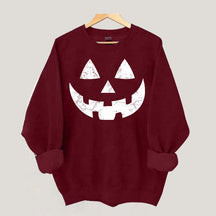 Retro Fall Pumpkin Face Sweatshirt