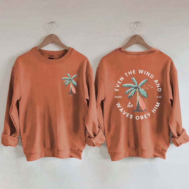 Beachy Backprint Bible Verse Sweatshirt