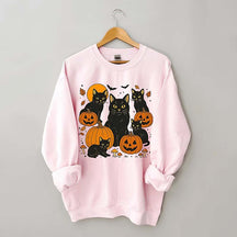 Halloween Cat And Pumpkin Sweatshirt