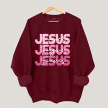 Jesus Loves Forgives Saves Sweatshirt