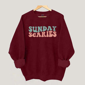Retro Christmas Sunday Scaries Sweatshirt