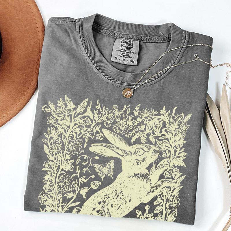Cottagecore Rabbit Woodland Aesthetic T-Shirt