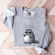 Sarcastic Raccoon Baby Reveal Sweatshirt