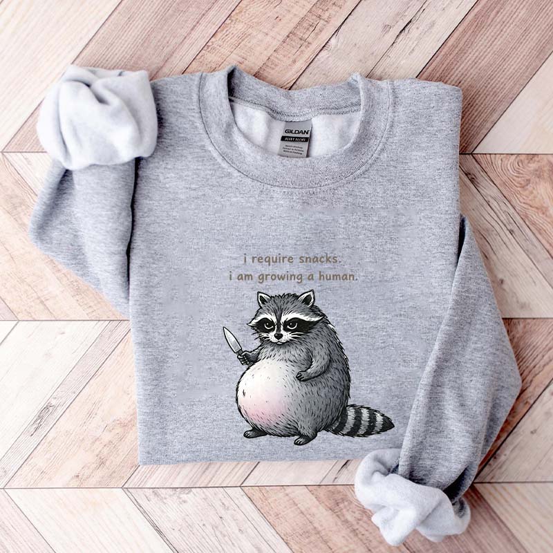Sarcastic Raccoon Baby Reveal Sweatshirt