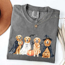 Halloween Golden Retriever Bat T-Shirt