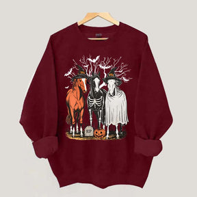 Retro Horse Halloween Sweatshirt