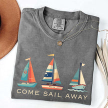 Colorful Sailboat Nautical Beach T-Shirt