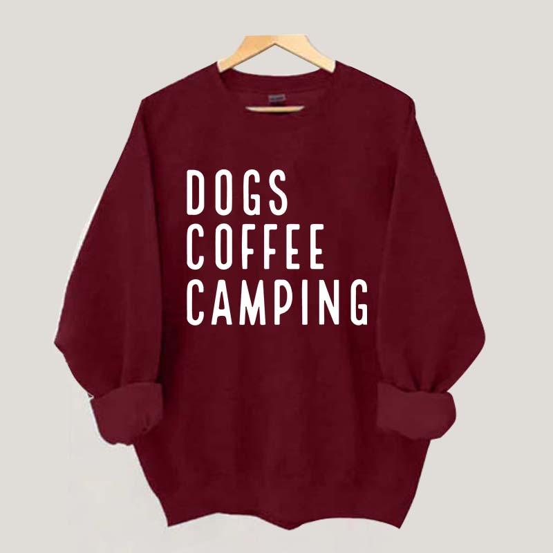 Dogs Coffee Camping Trending Sweatshirt