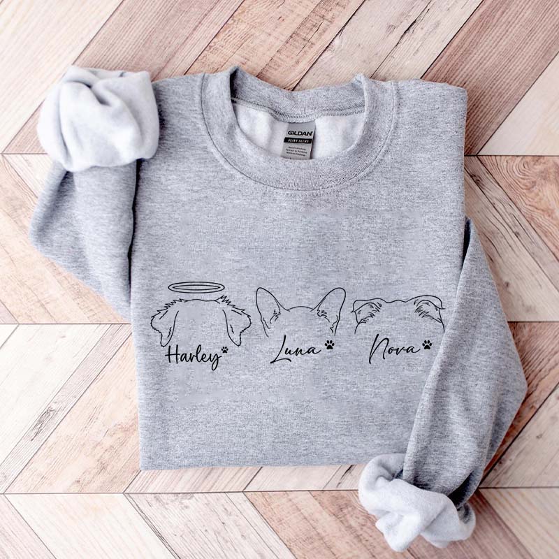 Custom Dog and Cat Ears Sweatshirt
