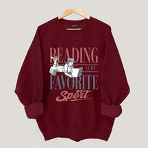 Vintage Reading Is My Favorite Sport Sweatshirt
