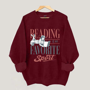 Vintage Reading Is My Favorite Sport Sweatshirt