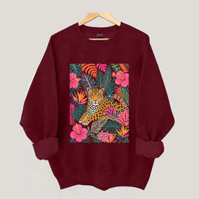 Tiger Floral Jungle Animal Sweatshirt