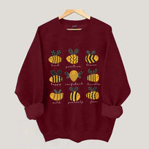 Cute Bee Positivity Teacher Sweatshirt