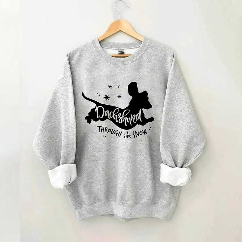 Dachshund Christmas Through The Snow Sweatshirt