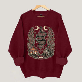 Celestial Floral Celestial Floral Snake Moon Sweatshirt