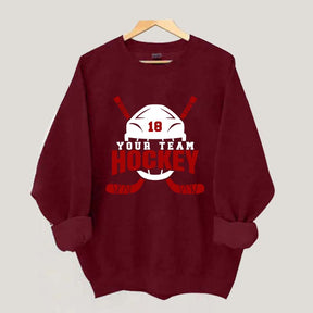Custom Hockey Name Graphic Sweatshirt