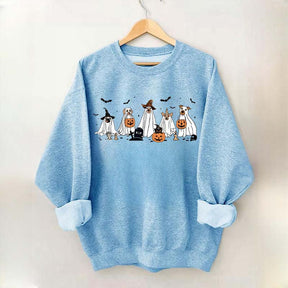Cute Ghost Dogs Halloween Sweatshirt