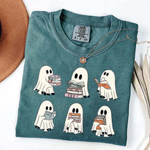 Ghost Reading Books Librarian T-Shirt