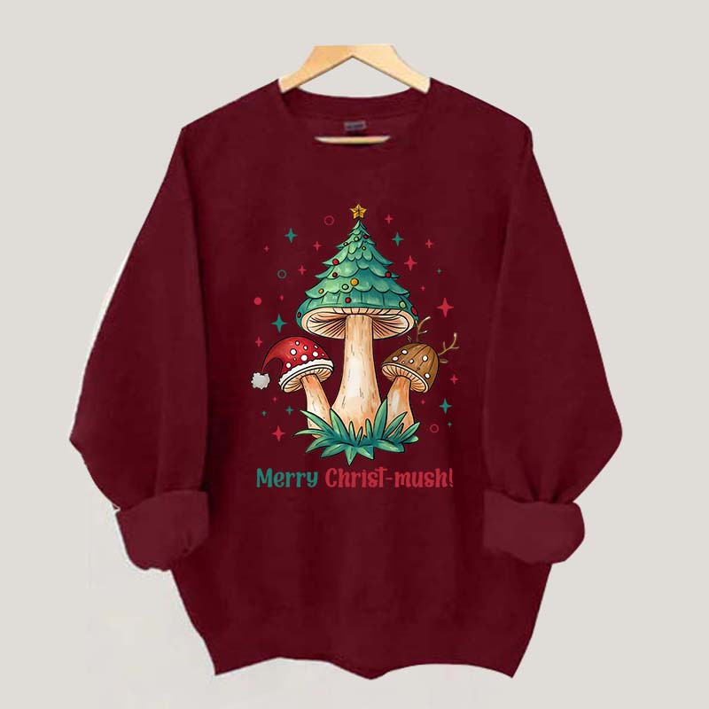 Retro Mushroom Christmas Sweatshirt