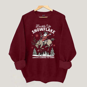 Retro Christmas Cowboy Santa Sweatshirt