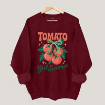Fresh Garden Vegetable Tomato Girl Swwatshirt