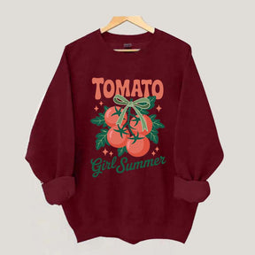 Fresh Garden Vegetable Tomato Girl Swwatshirt